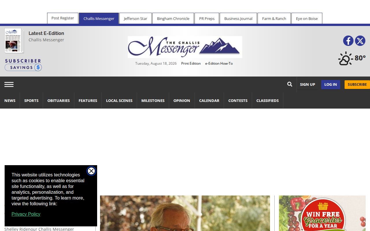 Challis Messenger Custer County arrest and court records news archive